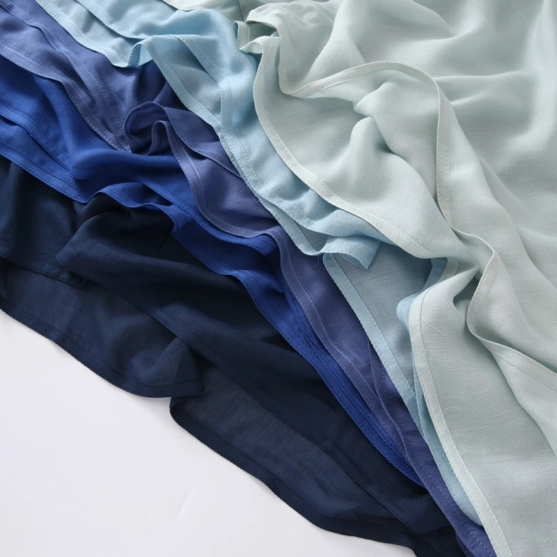 32 farben Modal Polyester Hijab Schal Zwei Linie Nähte Muslimischen Lange Schals Leichte, Weiche Turban Schal Solide Schals – Detail 2