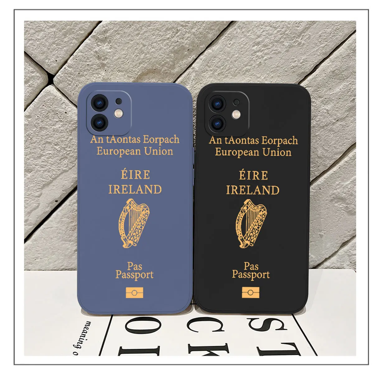 Ireland Passport Cover Phone Case For iPhone 15 14 13 12 11 Pro Max Mini X XR XSMAX SE 8 7 6S Plus Soft Liquid Silicone Cover