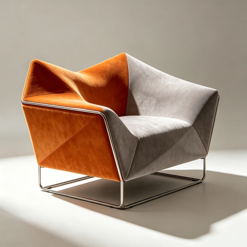 Sofa can lie down and sleep, living room single, small balcony leisure chair personalized color matching origami sofa chair