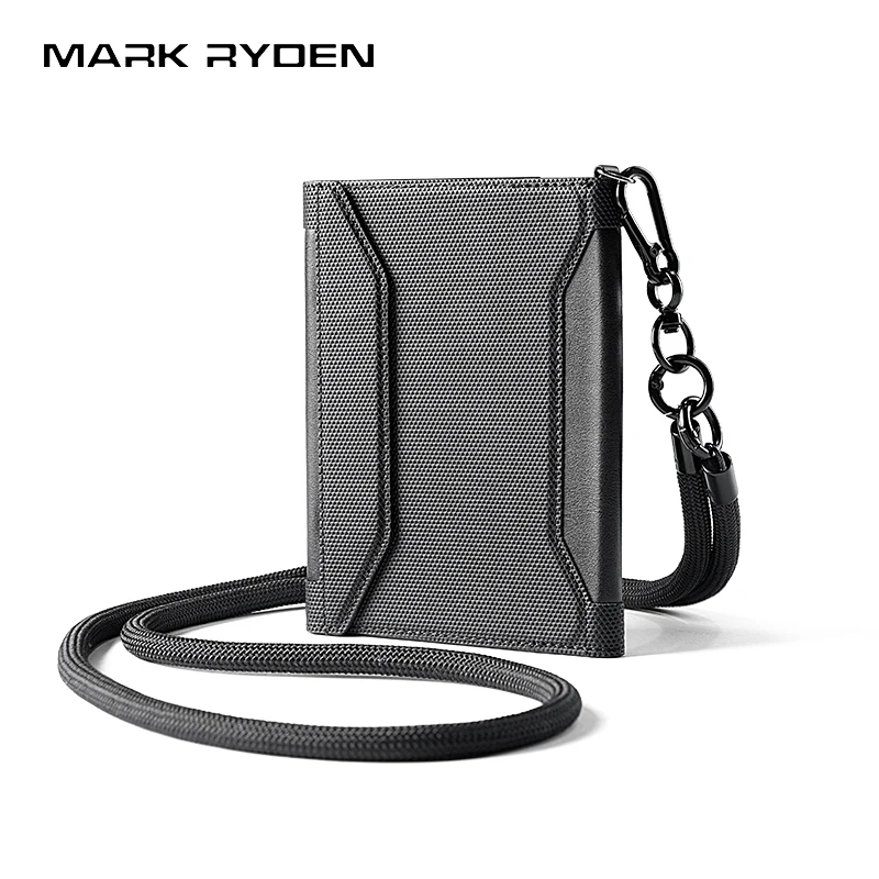 MARK RYDEN Anti-theft Passport Wallet Multi-card Organizer with Crossbody Lanyard