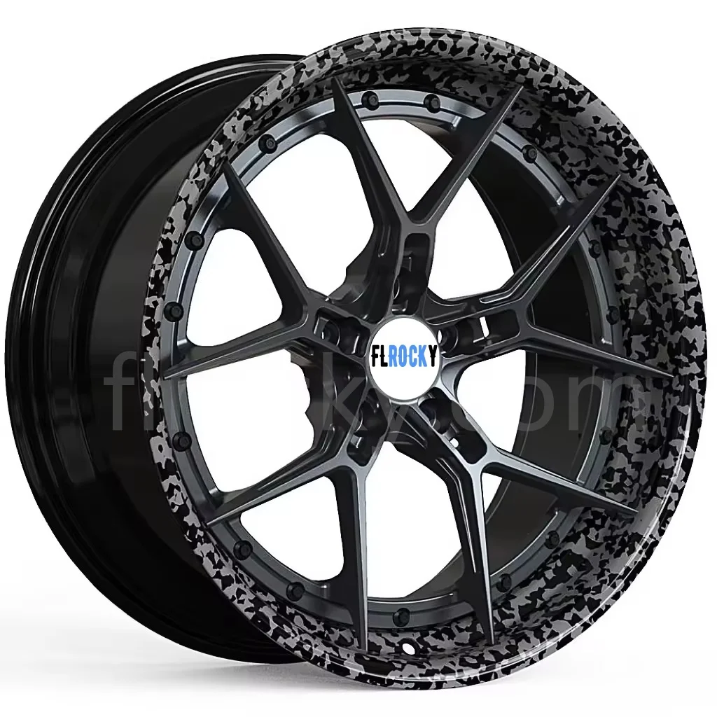 

Flrocky Custom Size Staggered Alloy Wheels High Quality Carbon Fiber Wheels Custom Rims