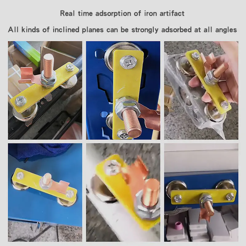 Welding Magnet Head Magnet Double Head Magnetic Welding Support Ground Clamp for Mechanical Maintenance Welding Fix