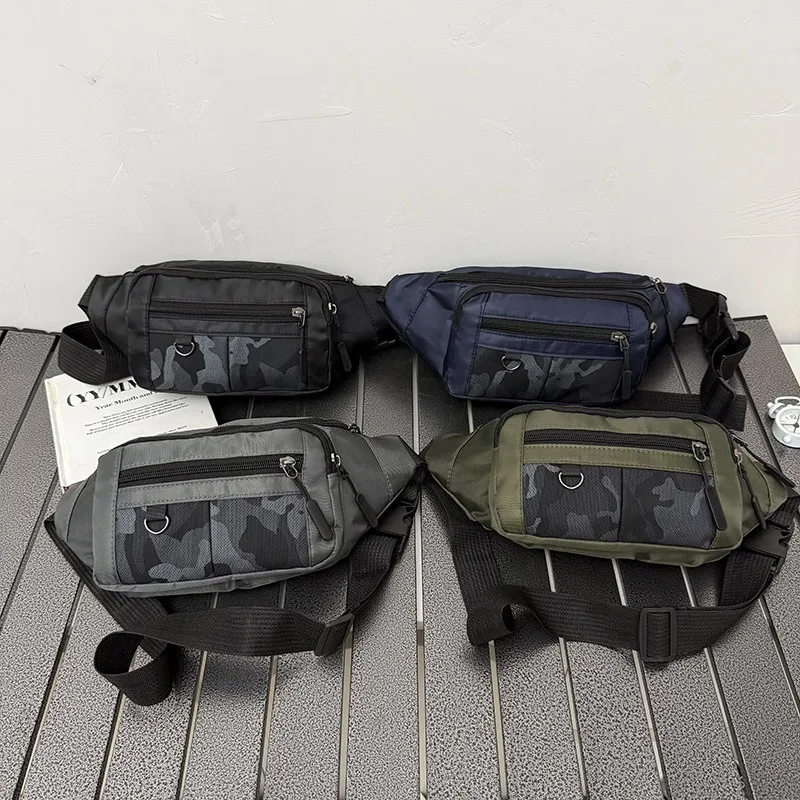 

Men's Waist Bag New Style Casual Sports Shoulder Bag Lightweight Chest Bag Fashionable Versatile Large Capacity Crossbody