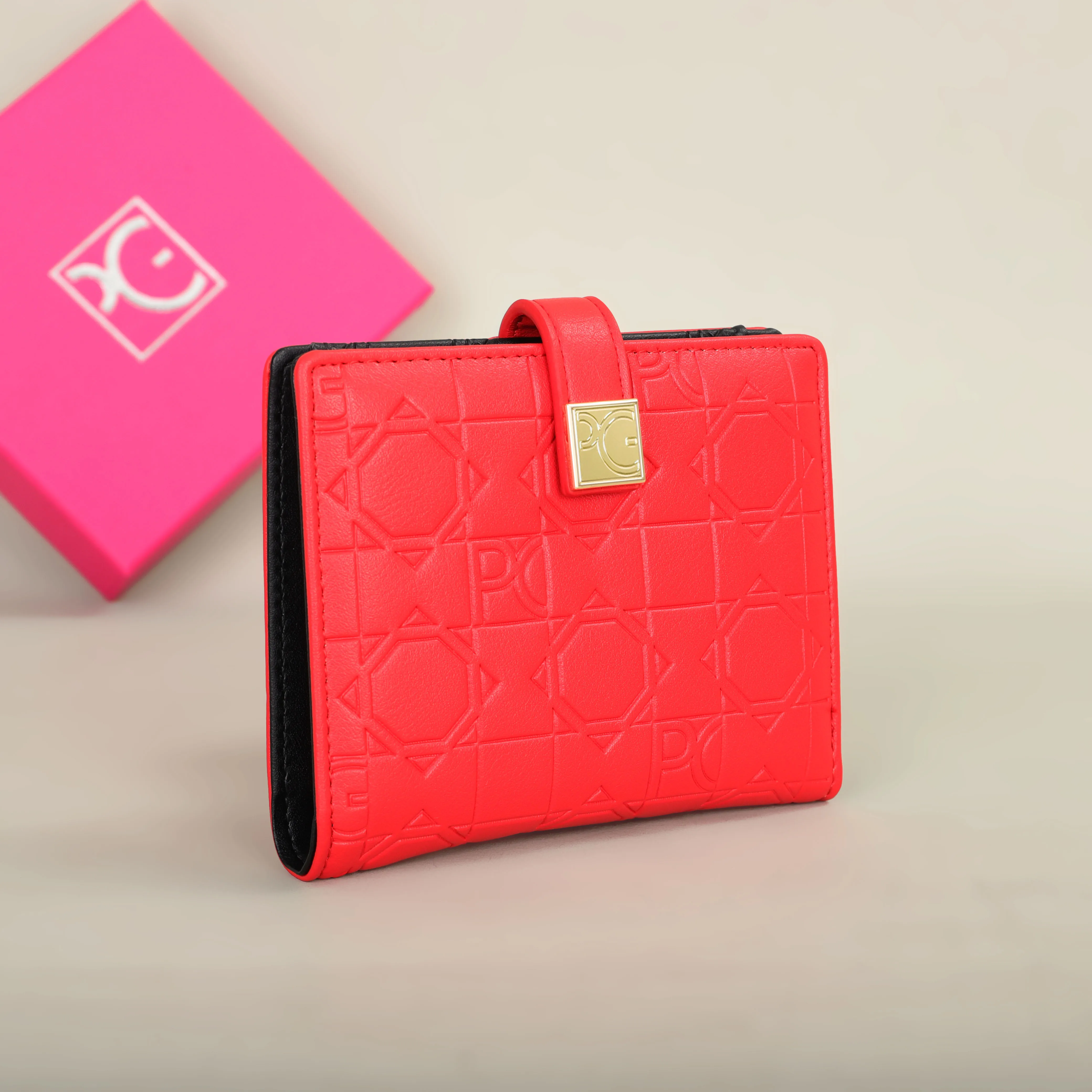 PG Wallet Fashion Classic Retro Damen-Universal-Geldbörse mit Buchstabendruck, tragbare Kartentasche, Zero Wallet – Detail 17