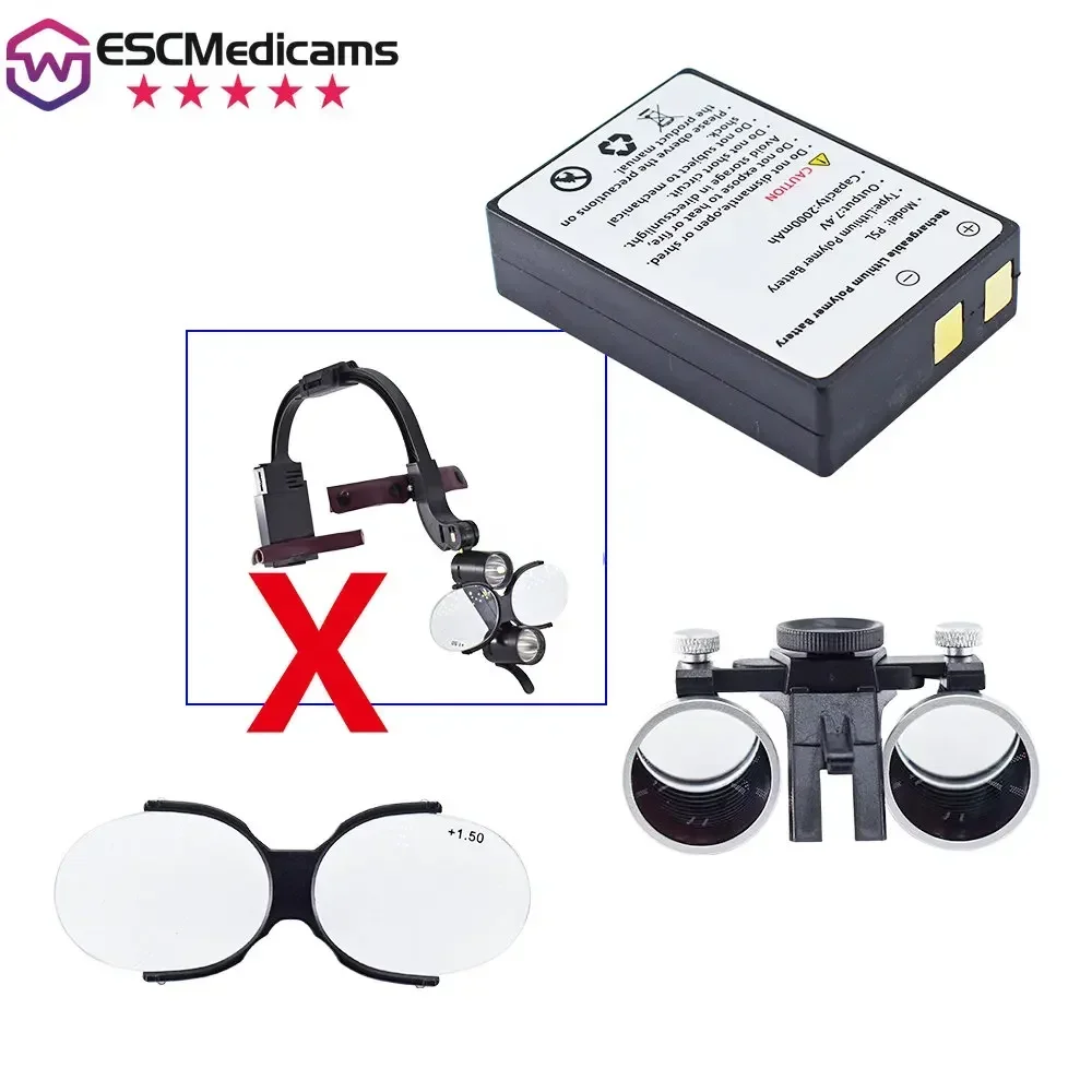 Dental Accessories Spare Parts Lithlum Battery Surgical Headlight Magnification Binocular Loupes for Lab Equipment Accessory