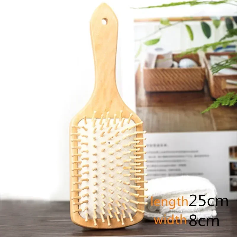 Premium Wood Bamboo Hair Brush Wood Hairbrush Prevent Hair Loss Combs Bamboo Comb Teeth Improve Hair Growth Styling  Accessories