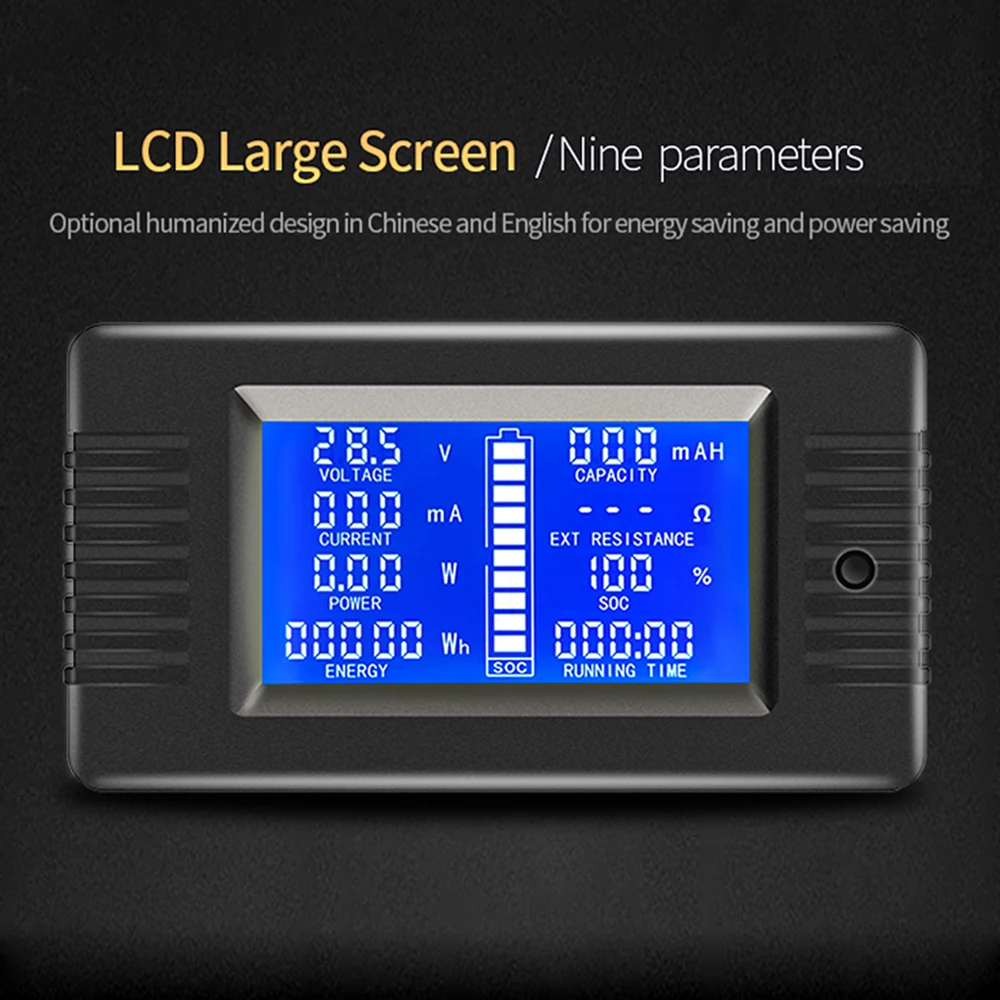 PZEM-015 0-300A Battery Testing Testing Instrument DC Voltage, Current, Power Capacity Meter Without shunt