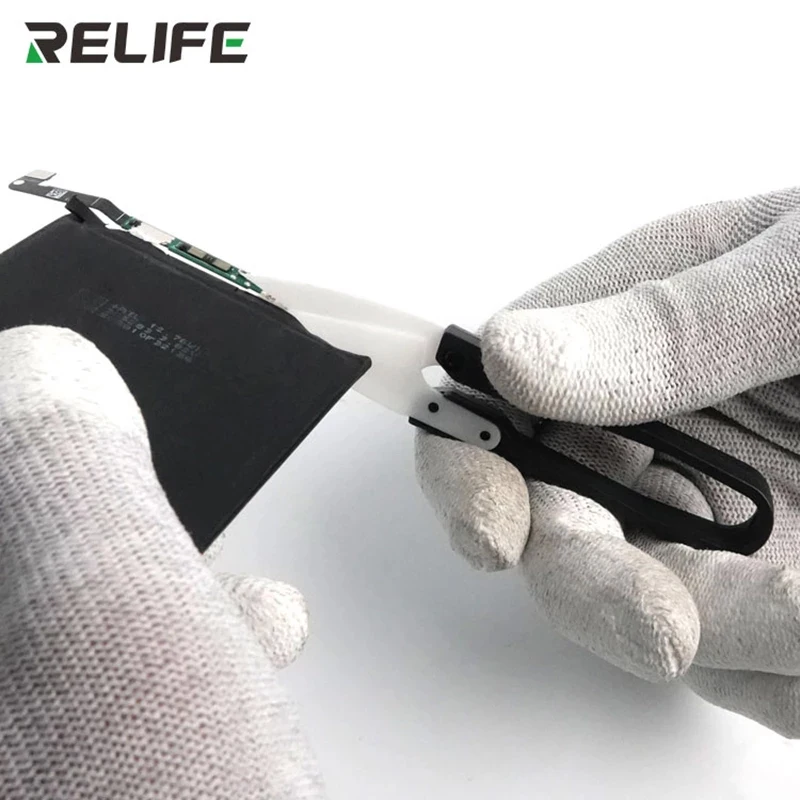 Relife RL-102 Insulated Ceramic U-shear Special Battery Repair Anti-static Insulation Safety Scissors Hand Tools