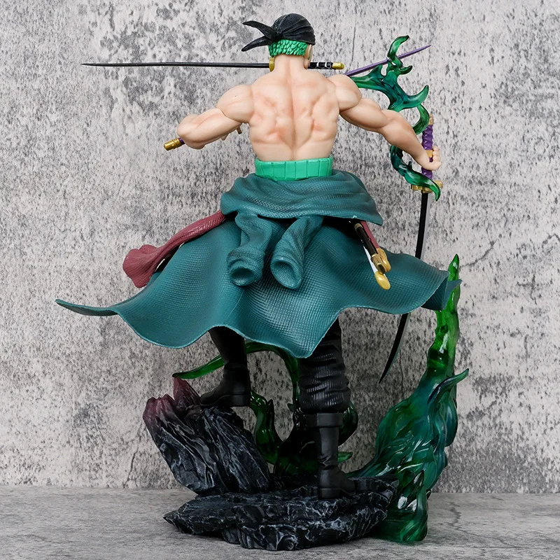 Jeden kawałek trzy tysiące World Zoro figurki Anime Pop trzy-nóż Model postaci z Anime prezent urodzinowy ozdoby kolekcjonerskie zabawki