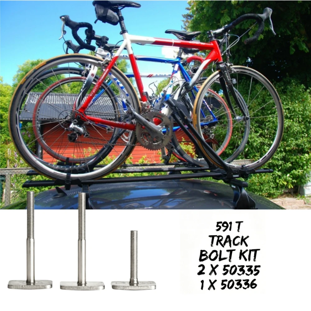 3PCS T Track Bolts Bike Carrier Complete Kit Cycle Rack Stainless Steel For Thule 591 598 Pro Ride Campervan Roof Bike Rack
