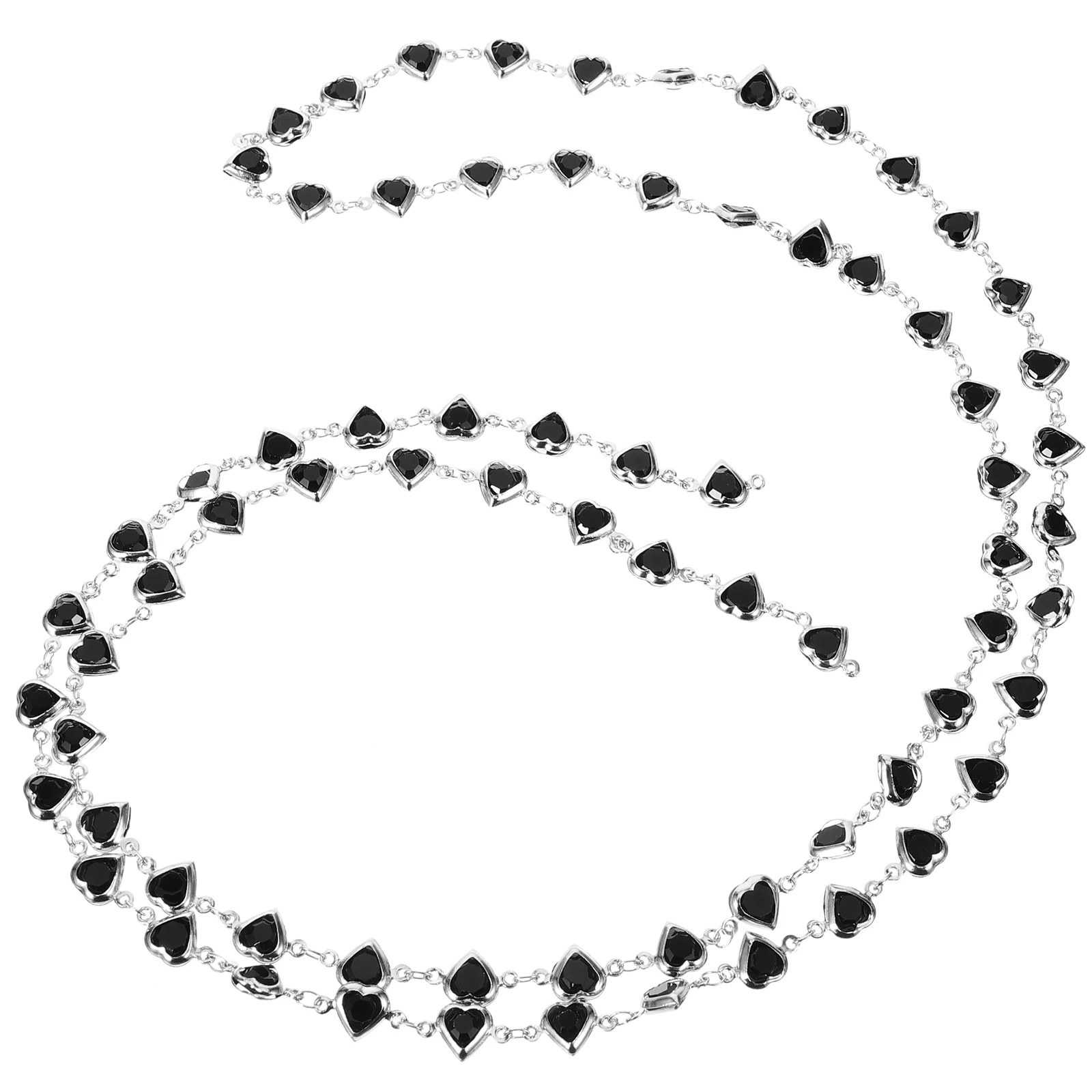 

Black Zircon Necklace Jewelry Chains Connection Supplies for Necklaces Metal Jewellery Making