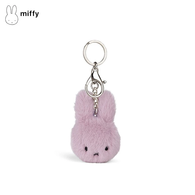 Miffy Kawaii Anime Cartoon Rabbit Plush Keychain Ins Wind Korean Bag Decoration Pendant Doll Toys Children Couple Model Gift