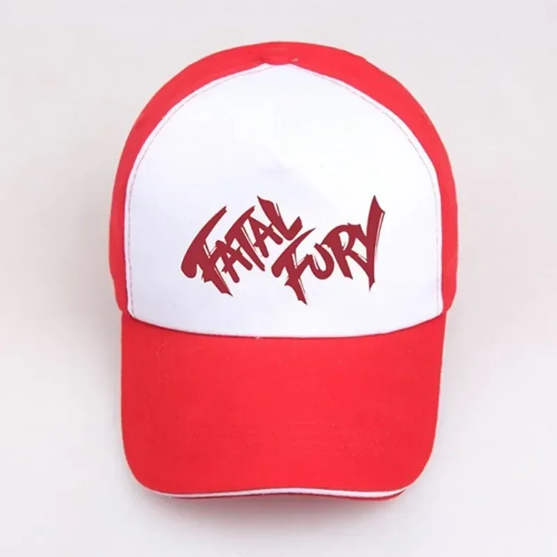 Gry Cosplay Terry Bogard Czapka z daszkiem King of Fighters Haftowany bawełniany kapelusz Fatal Fury Regulowany unisex Rekwizyt na zewnątrz Prezent