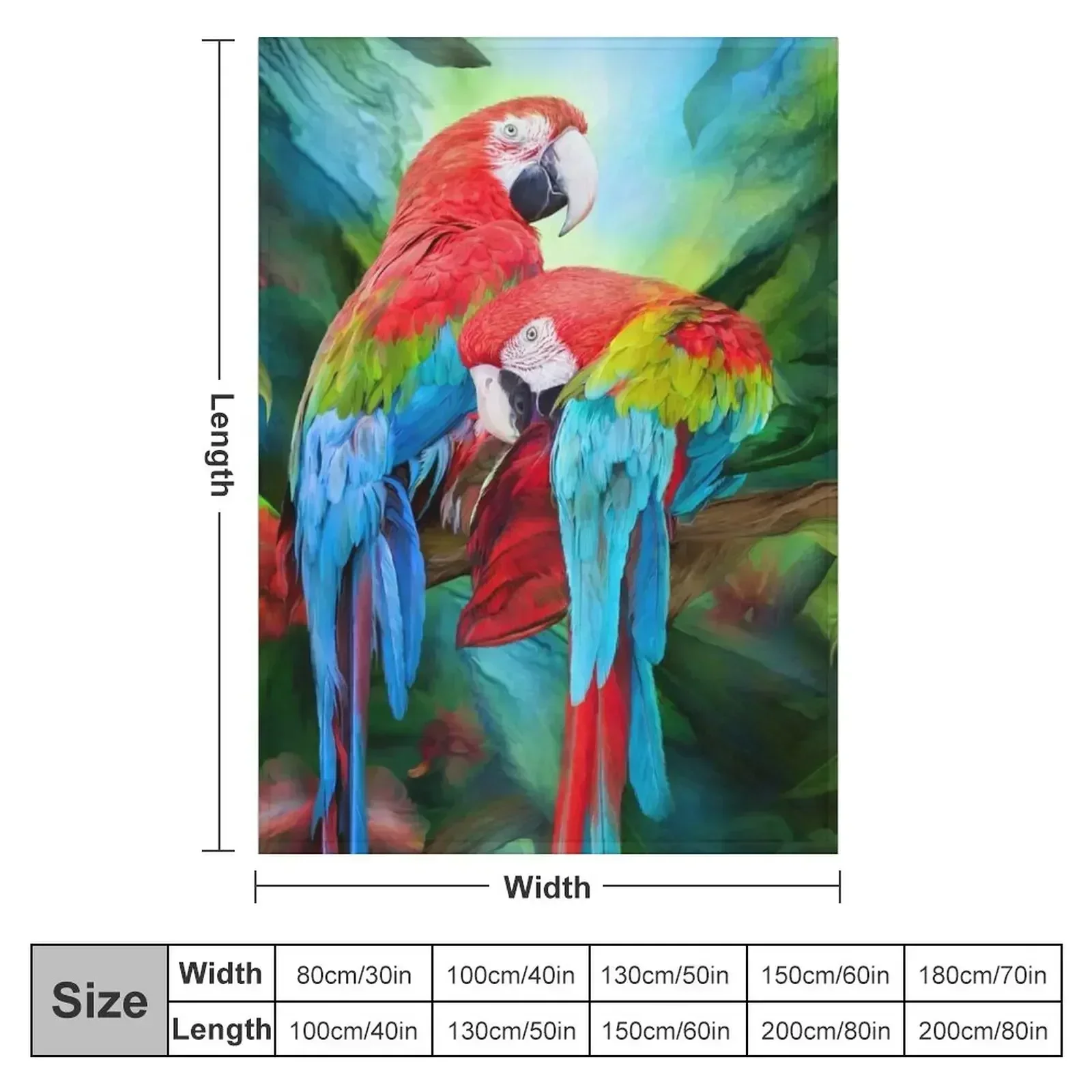 Tropic Spirits - Macaws Throw Blanket Cute Bed covers Blankets For Bed Decorative Sofa Soft Big Thin Blankets