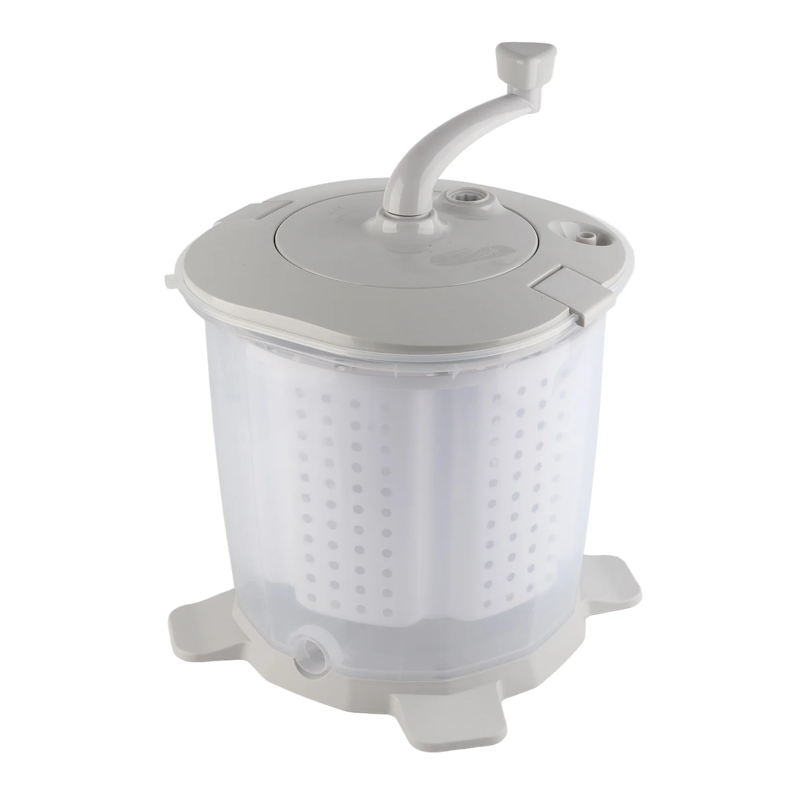 Portable Hand Crank Washing Machine Manual Washing Machine for Dormitory Apartment Camping Nordic Grey