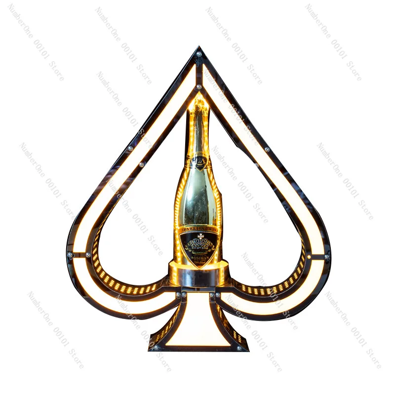 

LED luminous Spade A, stainless steel