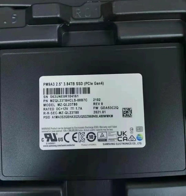 3.84TB SSD PM9A3 U2 NVME MZ QL33T80 PCIE MZQL23T8HCLS 00B7C GDA53C2Q AliExpress