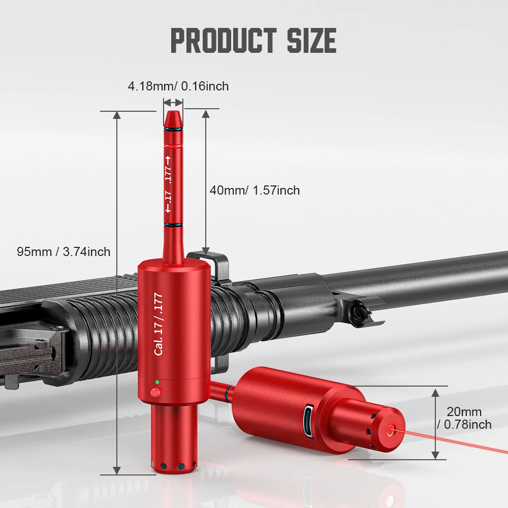 

CAL.17 177 multifunctional magnetic red green light trainer, dual-purpose for training and calibration