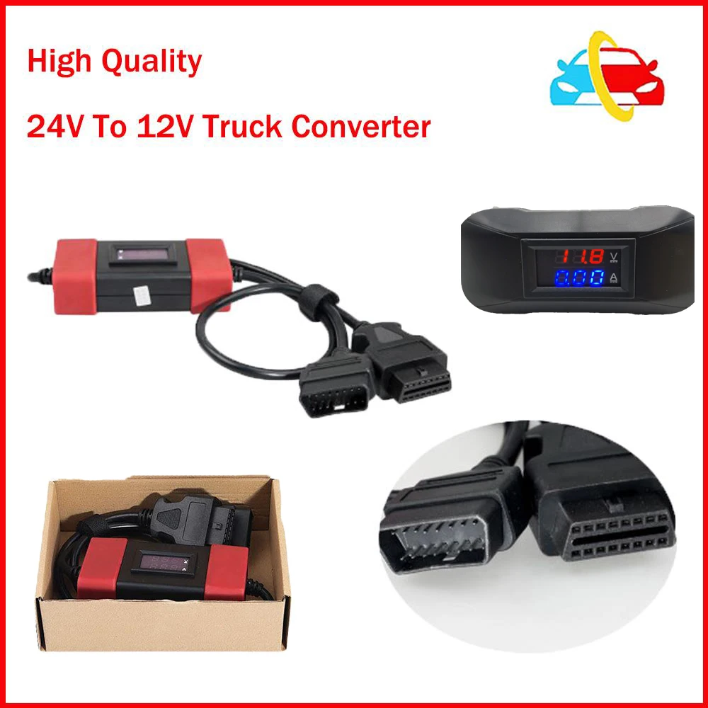 

Launch X431 24 To 12V Adapter Heavy Duty D-iesel Truch Easydiag OBD Scannner Car Diagnostic For Thinkdiag Launch X431 Golo 4.0