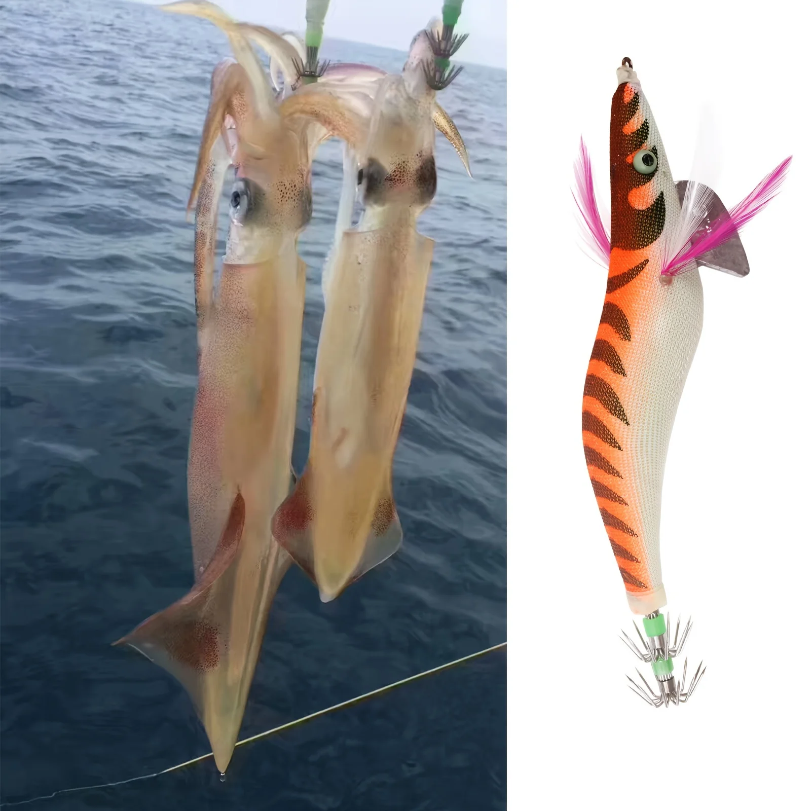 9 كجم 3 قطعة خطاف تهزهز الحبار المضيء بيونيك الروبيان السحر الجمبري المياه المالحة الطعم الثابت عيون ثلاثية الأبعاد ل الأخطبوط تهزهز الحبار #4