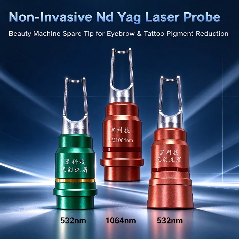 Nd Yag Laser Handle Probe Non-Invasive Probe 1064nm 532nm Picosecond Eyebrow Washing Tattoo Removal Beauty Machine Spare Part