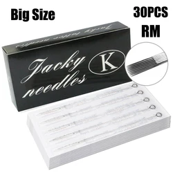 30 PCS 25/29/35/39/49RM Disposable Sterile Standard Tattoo Needles Round Magnum for Machine Grips Tips Supply