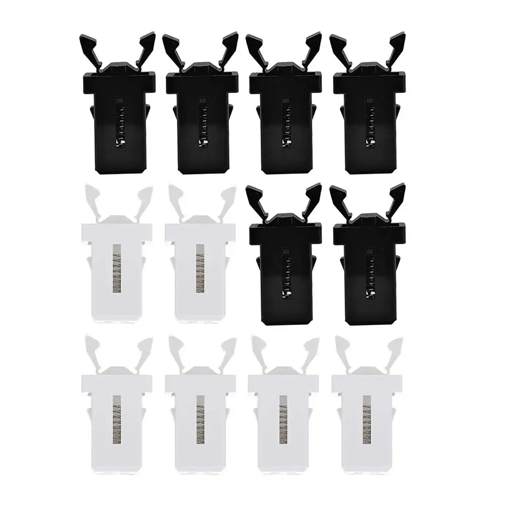 

40pcs Trash Can Buckles Black White Hooks Locks Buttons for Bucket Sturdy Plastic Wear Resistant Easy Installation Universal