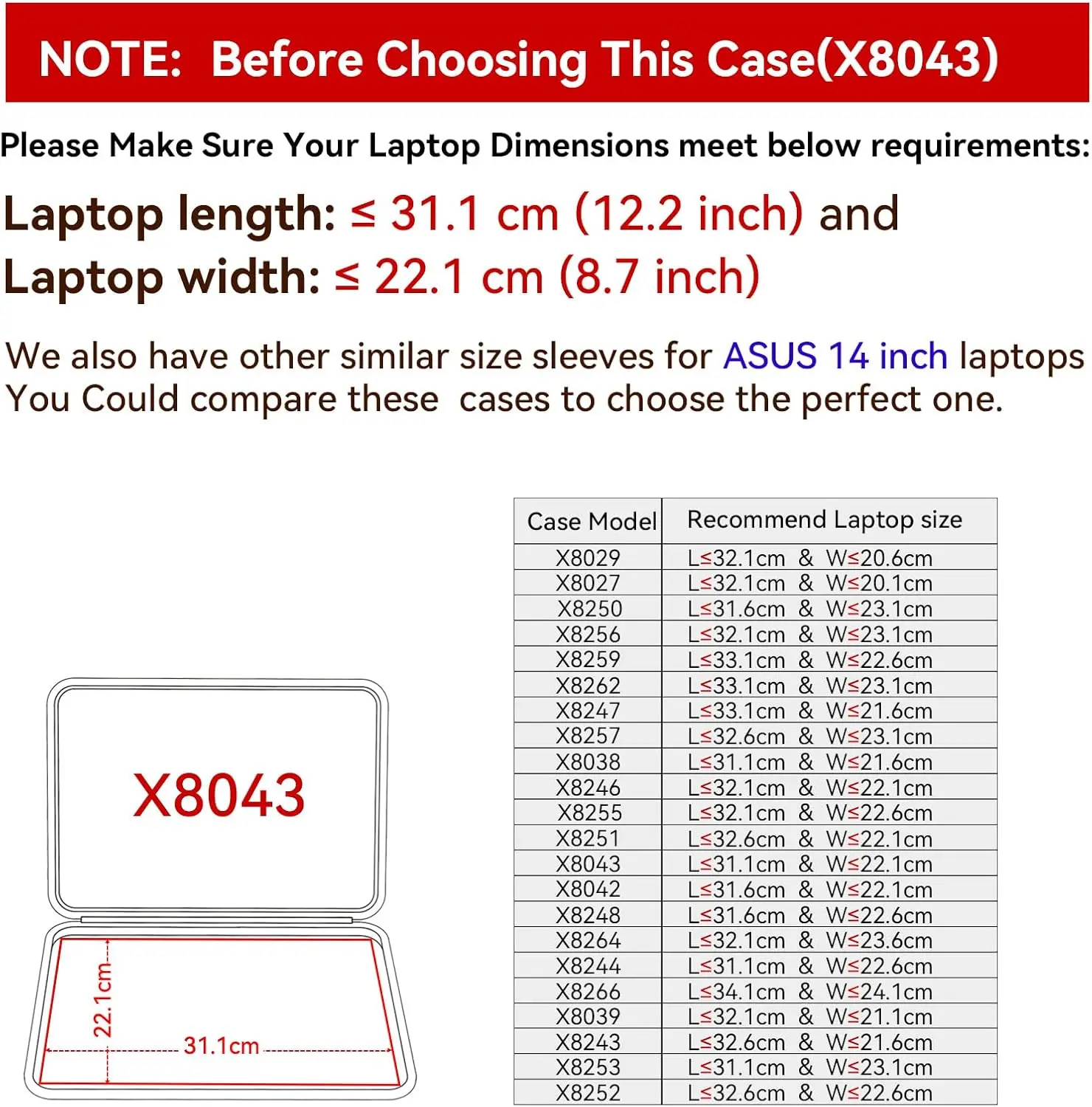 حافظة حماية صلبة من مادة EVA لهاتف ASUS Zenbook 14/14X OLED مقاس 14 بوصة، Vivobook S 14، Vivobook 14 Flip Series