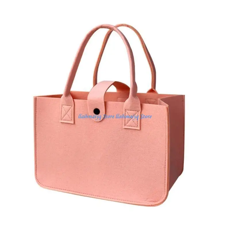 

573B Soft Felt Shopper Bags Large Capacity Foldable Carry Bag Travel Storage Bag Suitable For Daily Commute And Short Trip