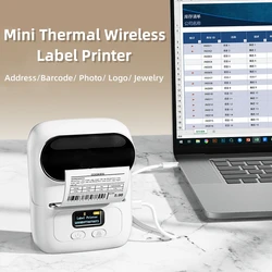 Mini Thermal Wireless Label Printer For Sticker Address Barcode Photo Logo Label Maker Price Tag Bluetooth Mini Label Printer