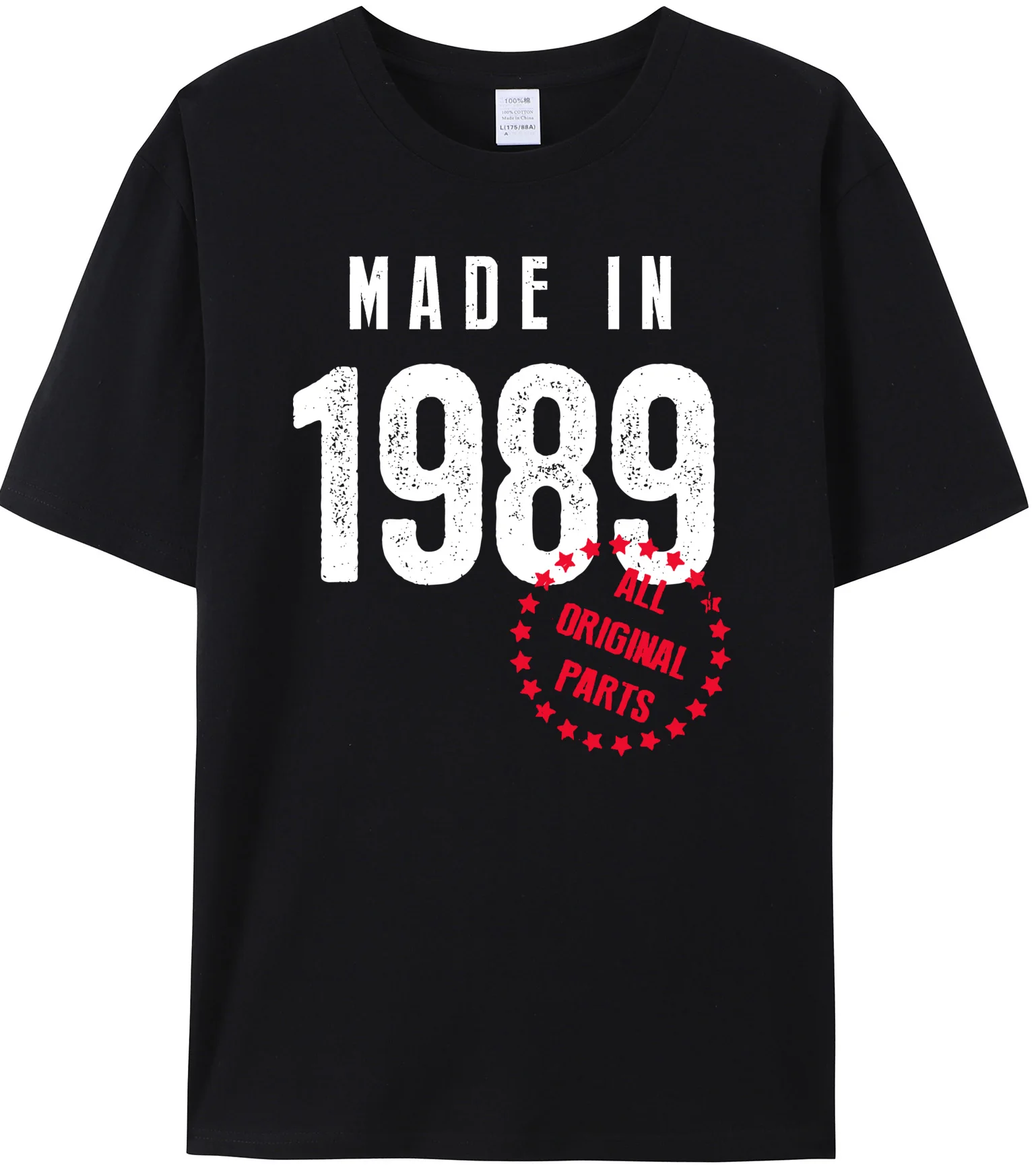 Made in 1980/1981/1982/1983/1984/1985/1986/1987/1988/1989 Original Cotton T Shirt Birthday Vintage Father Boyfriend Gift TShirts