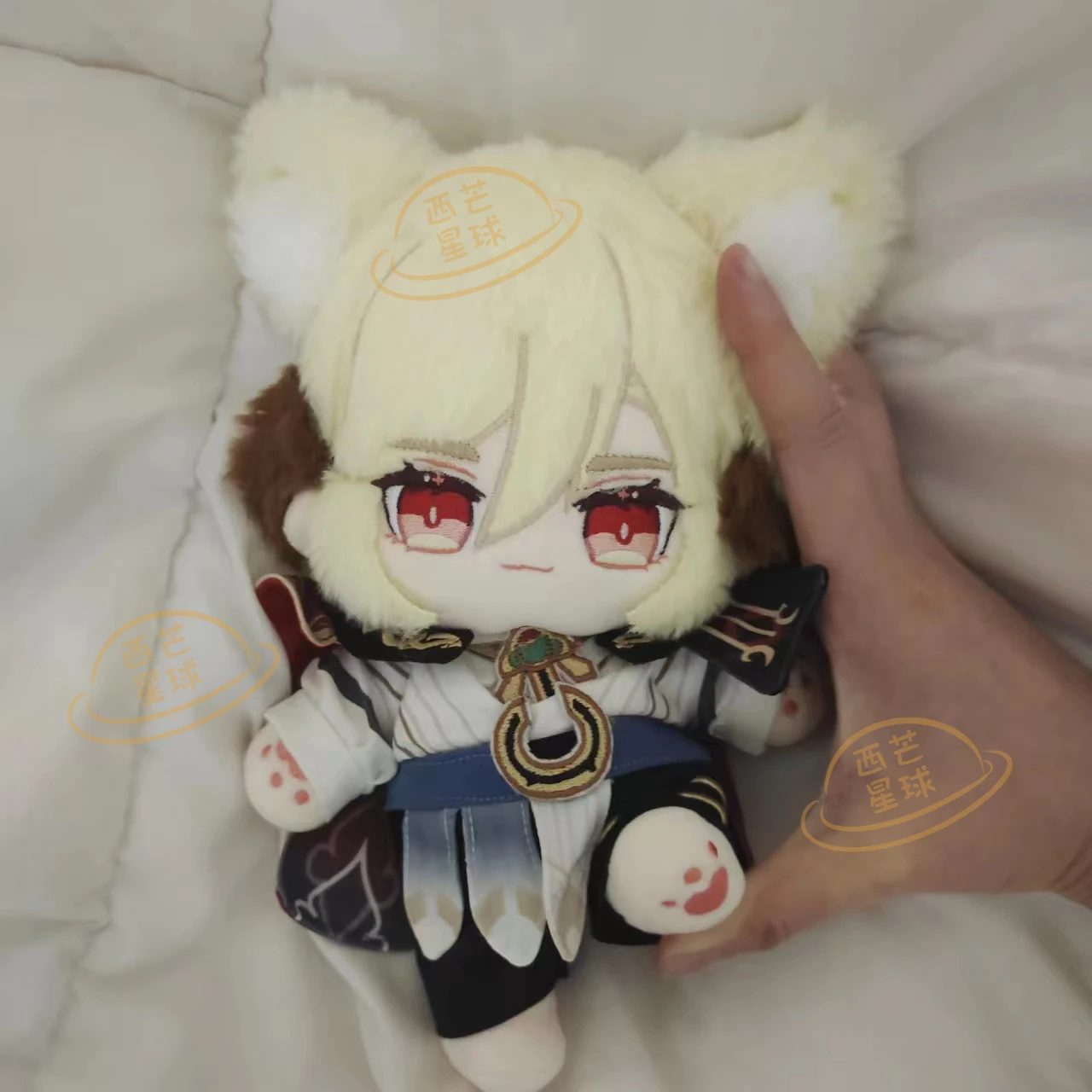 

In Stock Genshin Impact 20cm Kaveh Cotton Stuffed Dolls Figurine Gifts Cosplay Doll With Outfit Clothes Mascot Ornament