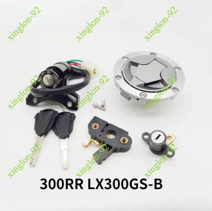 Ignition Switch Fuel Gas Cap Seat Lock Key Set for Loncin VOGE 300RR LX300GS-B