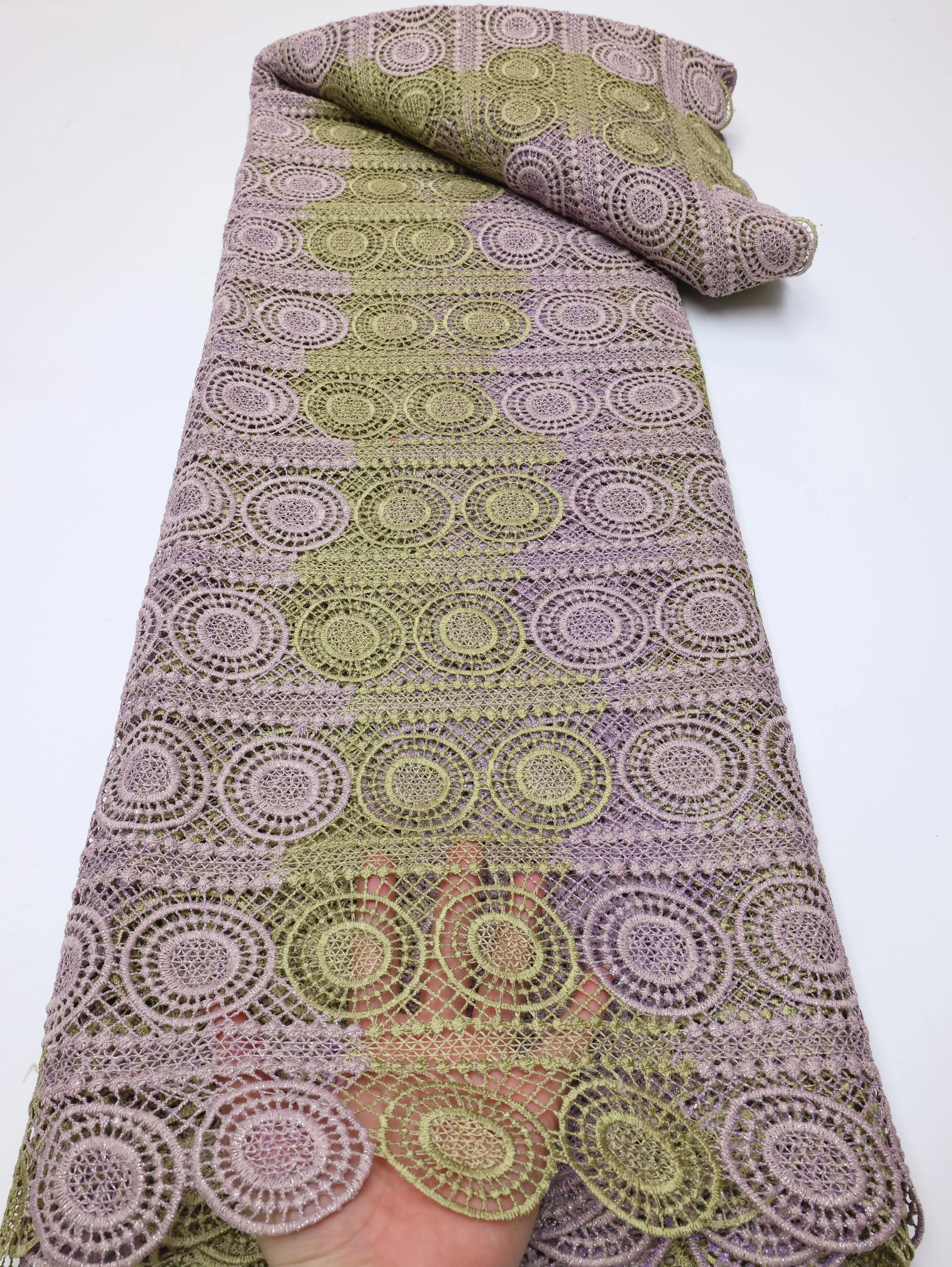 قماش دانتيل أفريقي قابل للذوبان في الماء 2024 قماش دانتيل بحبل جبر فرنسي عالي الجودة لفساتين الزفاف النسائية