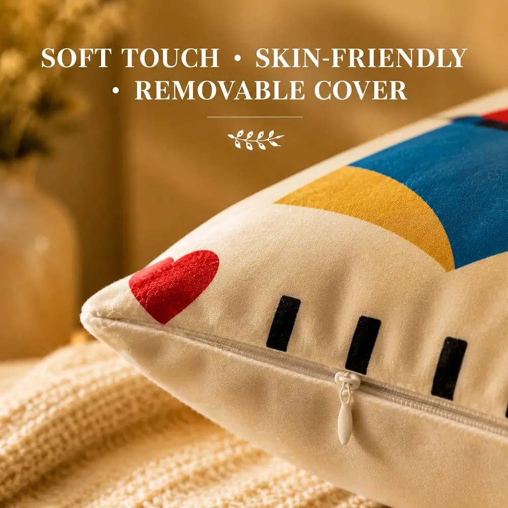 Perfume-Diptyques Cushion Cover Soft Velvet Cushion Cover Set 4Pcs 50x50 45x45 Zipper Pillowcase for Home Decor view 6