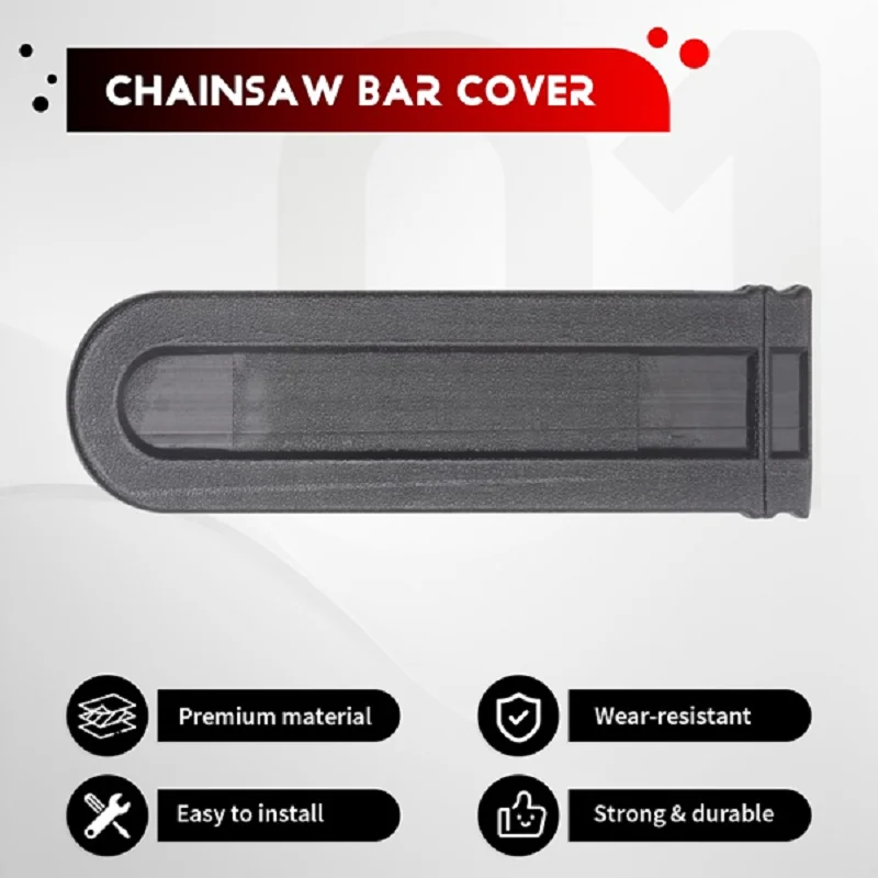 WFF 8 Inch - 12 Inch Chainsaw Bar Cover Scabbard Guard Universal Guide Plate for Chainsaw Bar Protective Cover Black