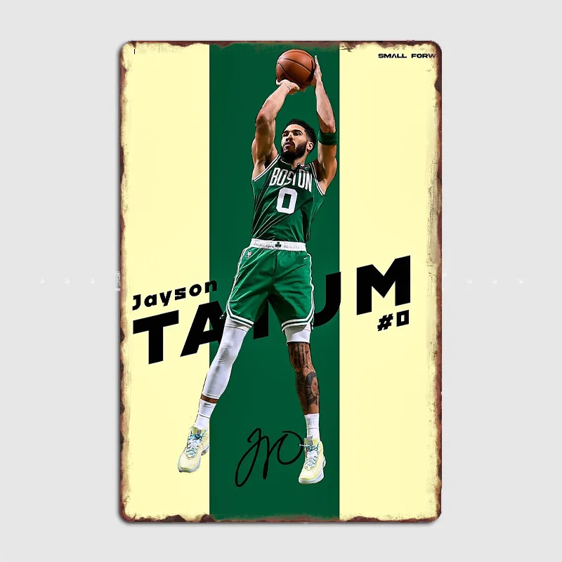 Jayson Tatum basket-ball rétro affiche métal signe affiches Bar intérieur chambre mur Art Vintage décor à la maison chambre décoration