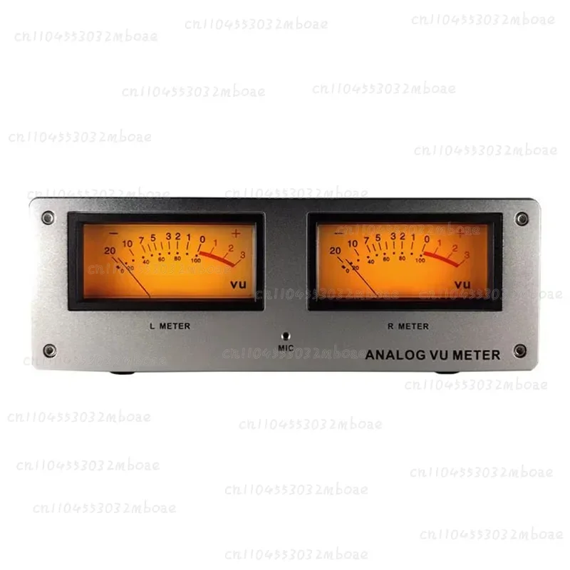 MIC-73 Voice-Activated Square VU Meter Level Meter Finished Machine Aluminum Alloy Panel LED Warm Backlight Without Wiring