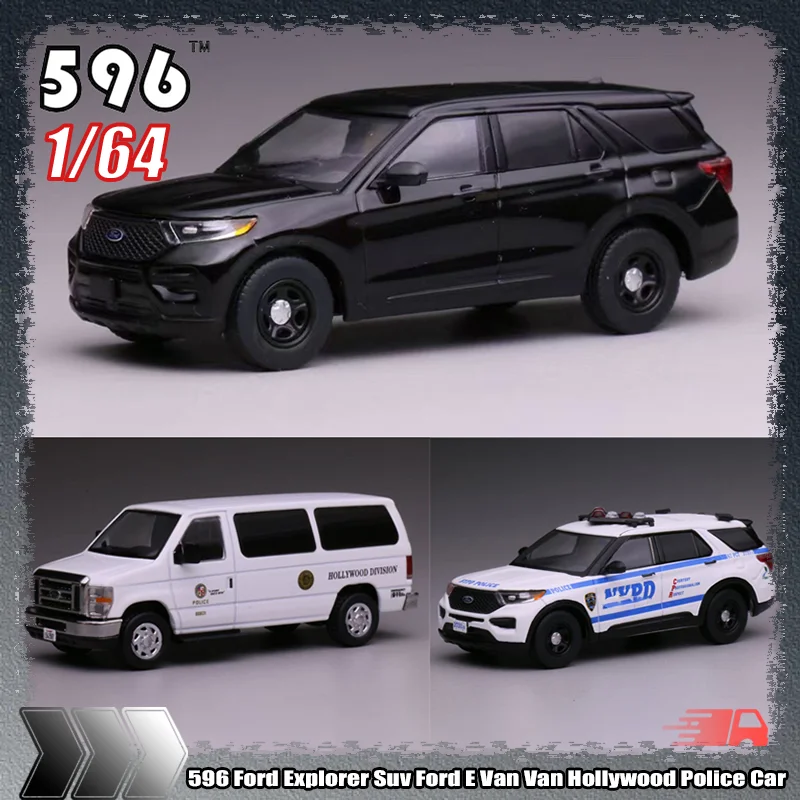 جديد 596 1:64 فورد اكسبلورر Suv فورد E فان سيارة شرطة محاكاة سبيكة مصغرة يموت الصب نموذج سيارة لعب الأطفال المخصصة