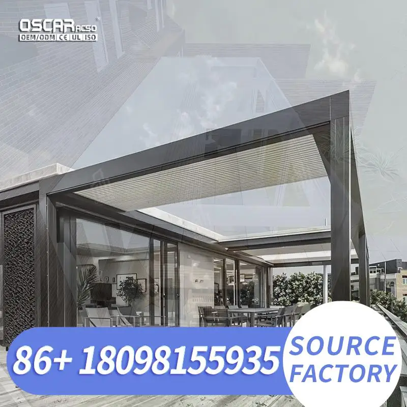 Luxury Aluminium Frame Louvered Gazebo Aluminum Pergola with Opening Roof for Garden Backyard Patio pergola
