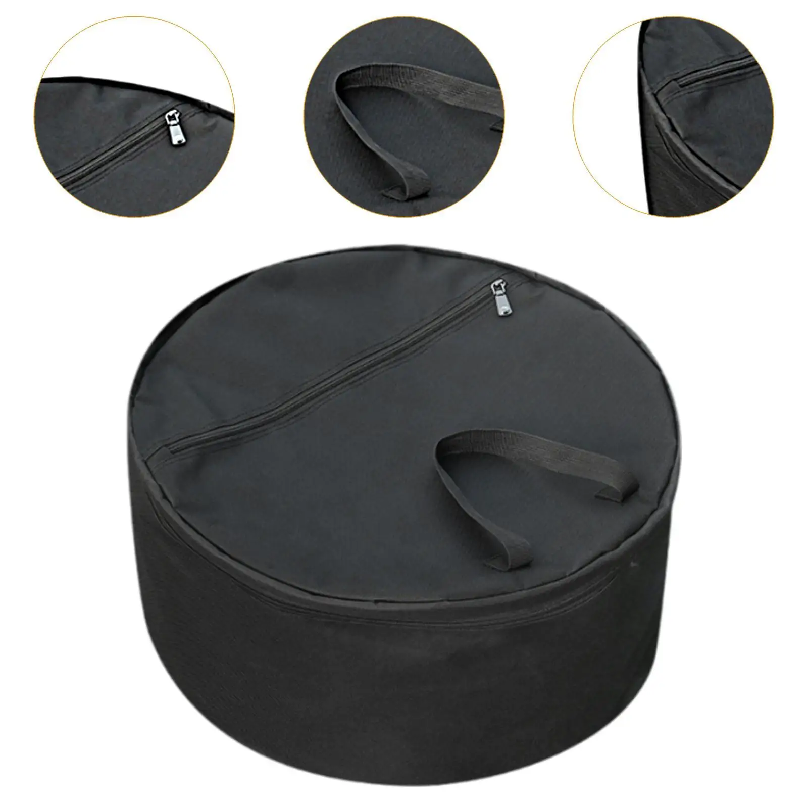 Waterproof Wheel Hubcap Storage Bag Oxford Cloth Full Edge Carrying Case with Zipper for Car Trunk Organization
