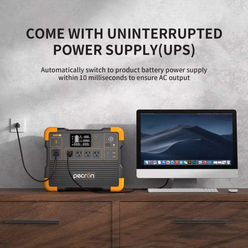 Big Power Inverter Generator Big Capacity Portable Power Source E1500LFP Renewable Energy Backup Generator for Outdoor Rescue