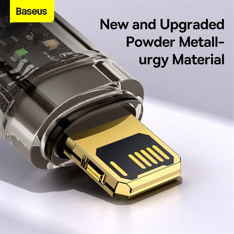 Baseus Explorer Series Auto Power-Off Fast Charging Data Cable USB For IPone 2.4A And Type-C  For IPone 20W