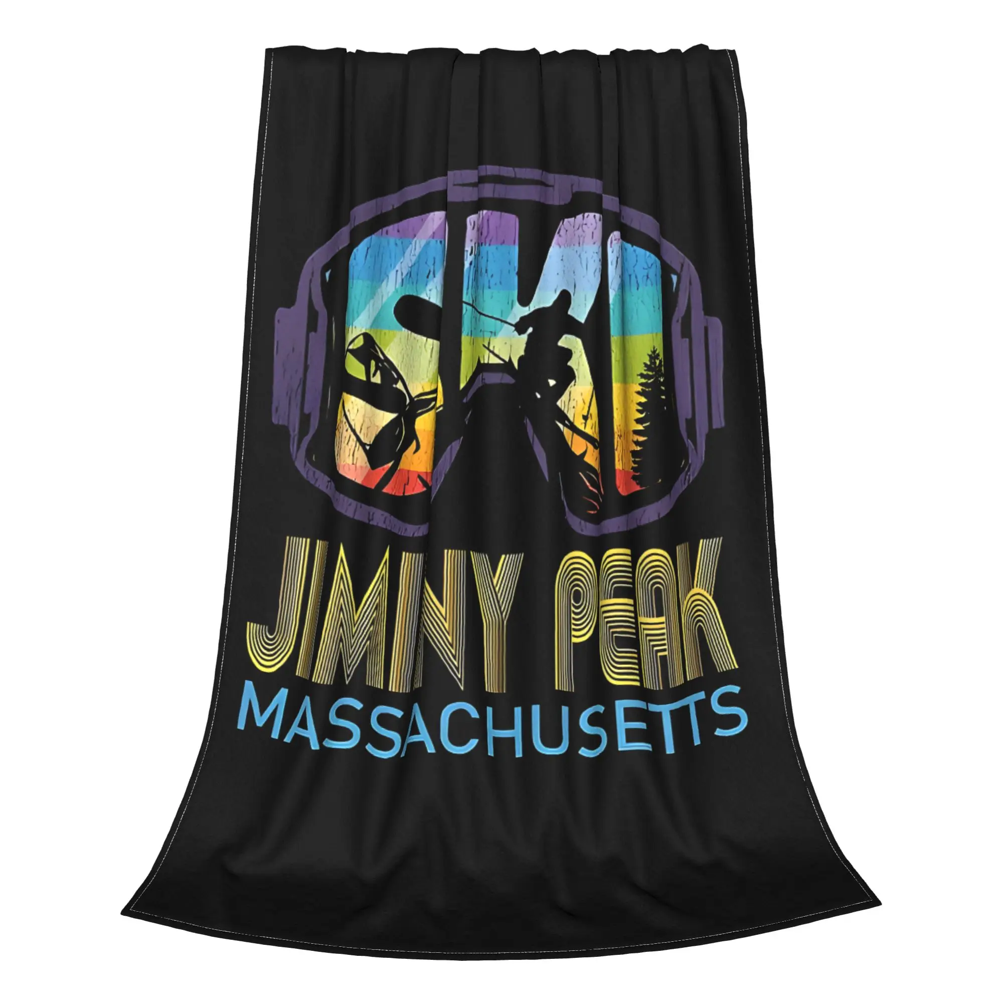 1PC Ski Jiminy Peak Massachusetts Skiing Vacation  Winter Blankets for Adults Bedding Home Interior Sofa Knee