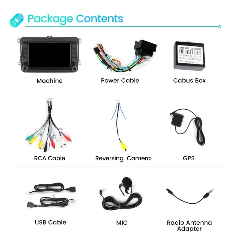 Android 13 Wireless Carplay Auto Car multimedia player IPS Screen GPS WIFI 7/8/9'' Car Radio For VW Passat golf Polo Jetta Skoda image 6