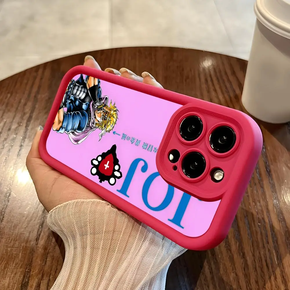 

Чехол для телефона Anime JOJO Caesar Zeppeli для iPhone 17 16 15 14 13 12 11 Air Pro Max Plus, утолщенный, из ТПУ, разноцветный, красивый чехол