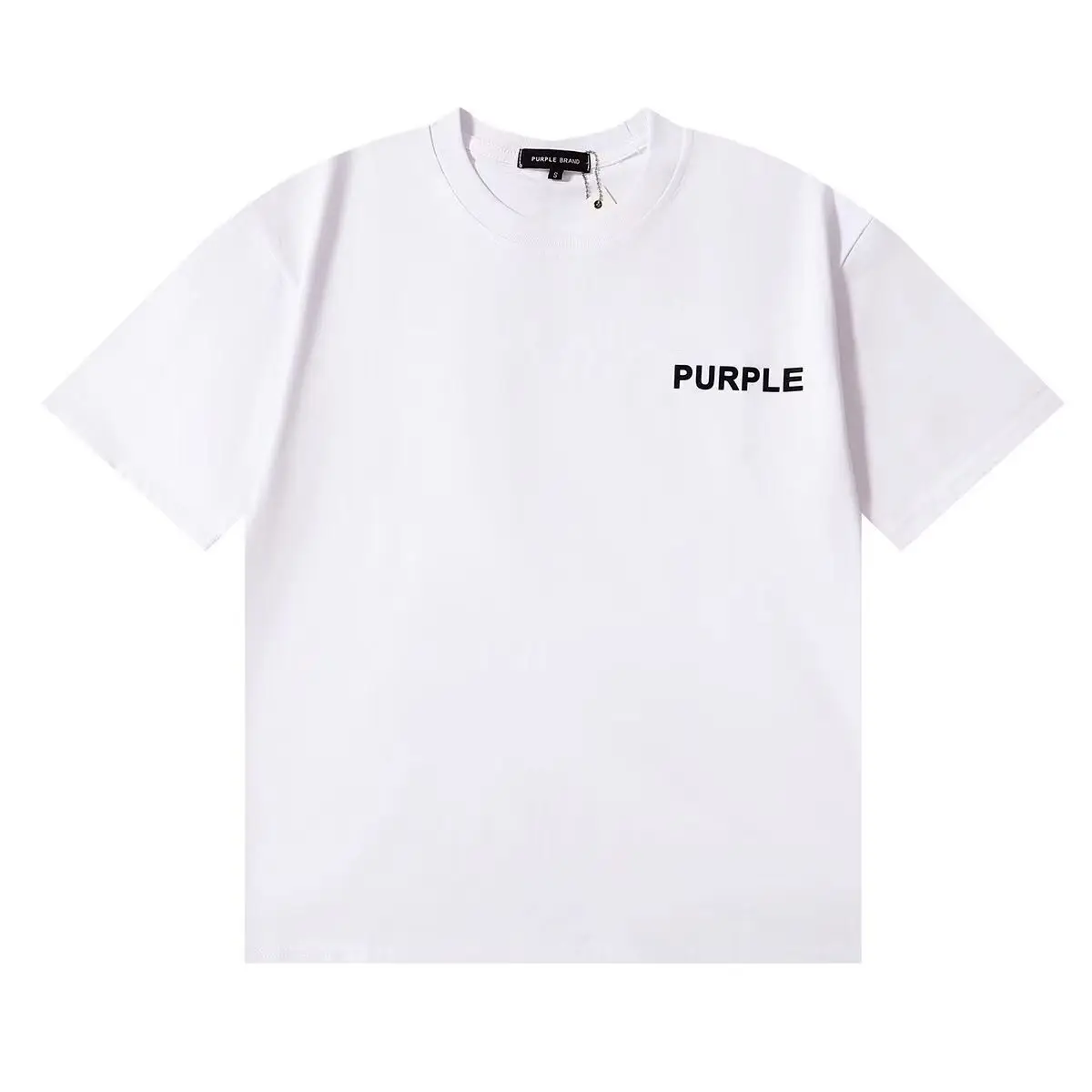 2024 Purple Colorful Letter Printing Tee Men Women Streetwear White Black T Shirt High Street Casual Short Sleeve T-Shirt