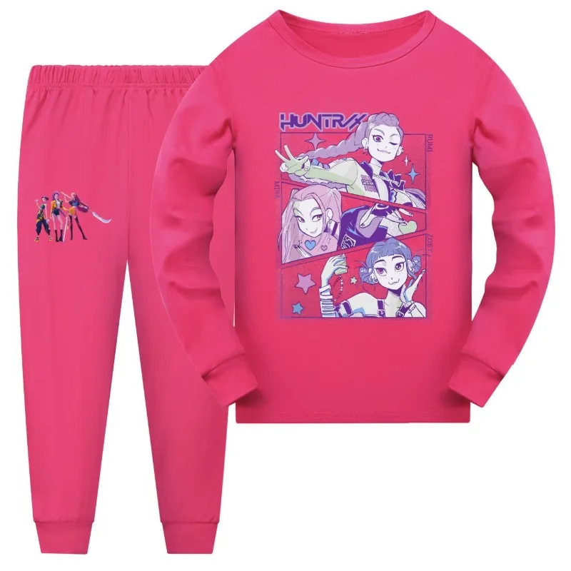 KPop Demon Hunters Mira Anime Merchandise Leuke pyjama voor basisschoolleerlingen Zachte huidvriendelijke herfst boven- en onderkant