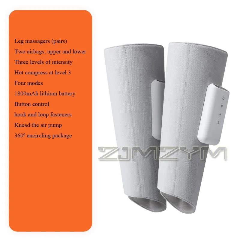 Masseur électrique de jambe de mollet à 4 modes 360 °   Masseur de compression chaude à pression d'air, masseur de jambes façonnant les vibrations pour la relaxation musculaire
