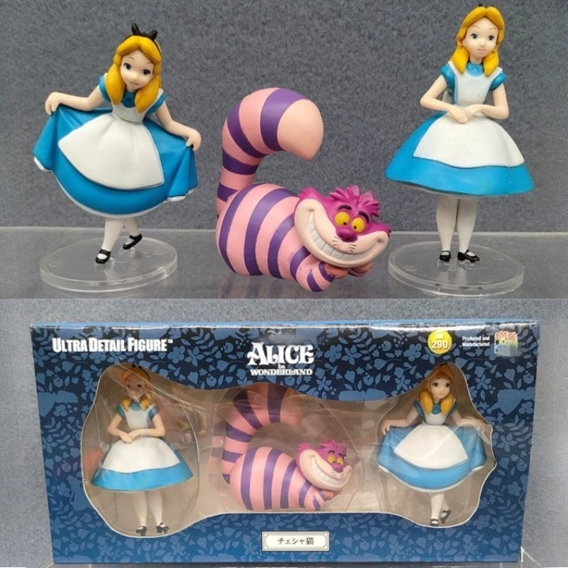 

7-9.5cm 3pcs/set Alice in Wonderland Anime PVC Action Figure Movie Peripherals Princess Desktop Model Christmas Home Decor Gifts